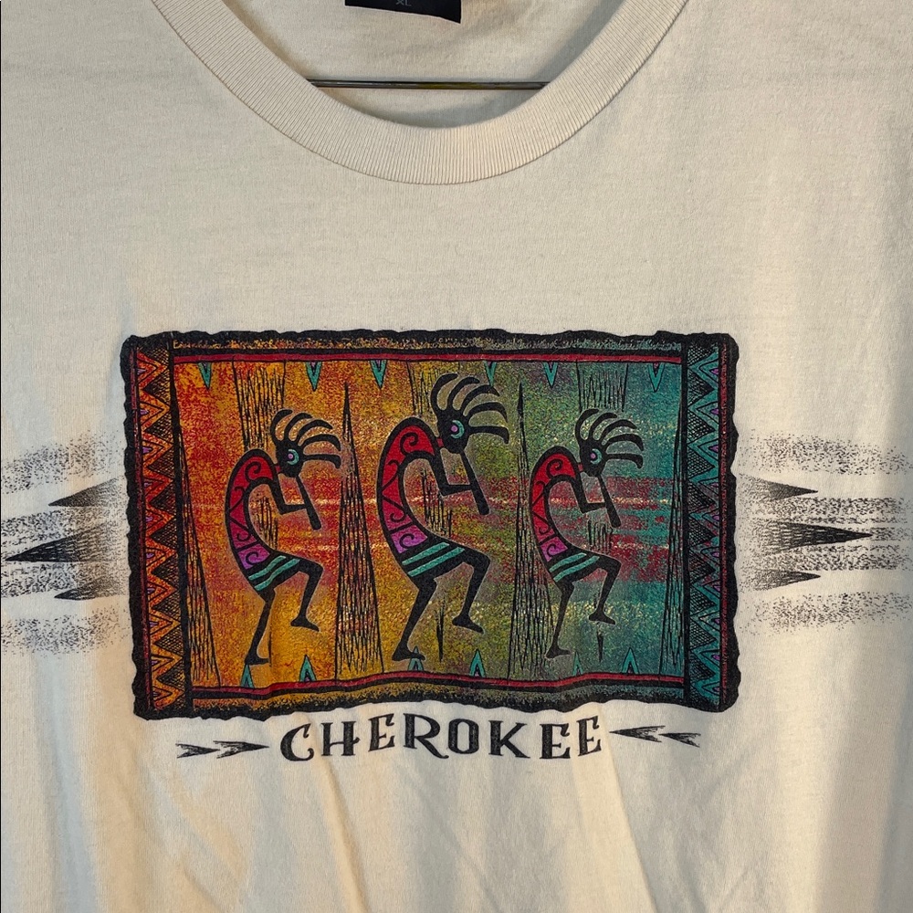 Prairie Mountain Cherokee Kokopelli Southwestern Graphic T-Shirt Vintage Size XL